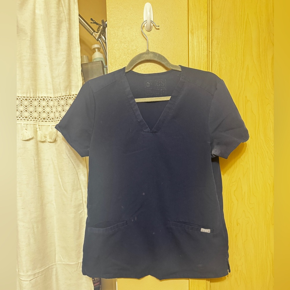 FIGs Casma Navy Scrub Top